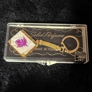 Gold and Purple Keychain with Solid Perfume